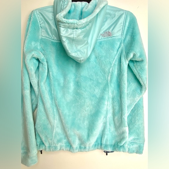 The North Face women's jacket hooded Osito fleece XS green mint color, cozy warm - Picture 3 of 16